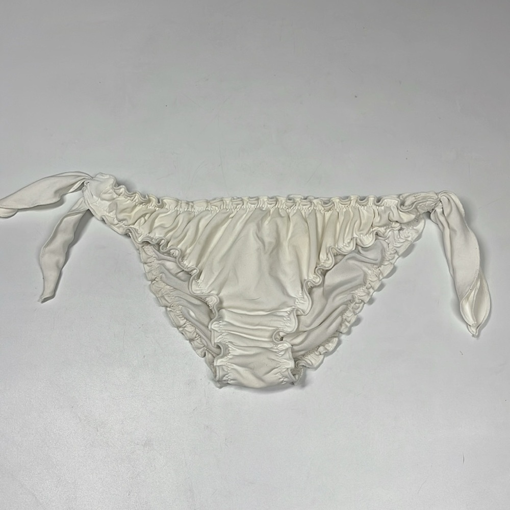 Calzedonia Womens White Tie Size Bikini Bottoms Size Large L